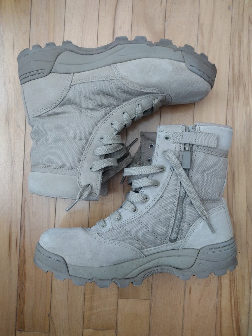 Original S.W.A.T. Classic 9" Side Zip Tactical Boots Men's Size 10 Tan Coyote